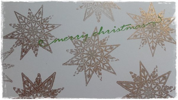 Weihnachtskarten gebastelt "gewickelter Tannenbaum"